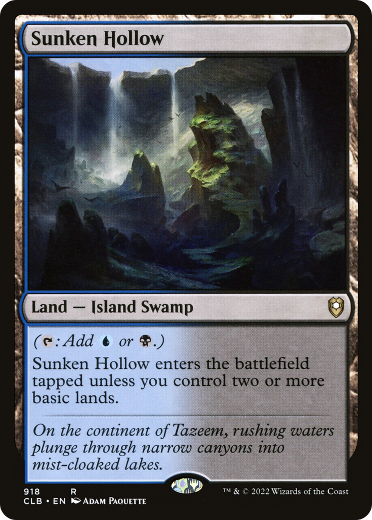 Sunken Hollow (CLB-918) [Commander Legends: Battle for Baldur's Gate] MTG Single Wizards of the Coast