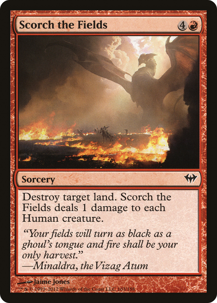 Scorch the Fields (DKA-103) [Dark Ascension] MTG Single Wizards of the Coast