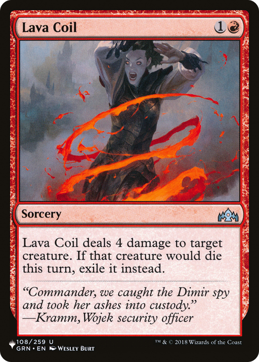 Lava Coil (LIST-GRN-108) [Mystery Booster] The List Reprints MTG Single Wizards of the Coast