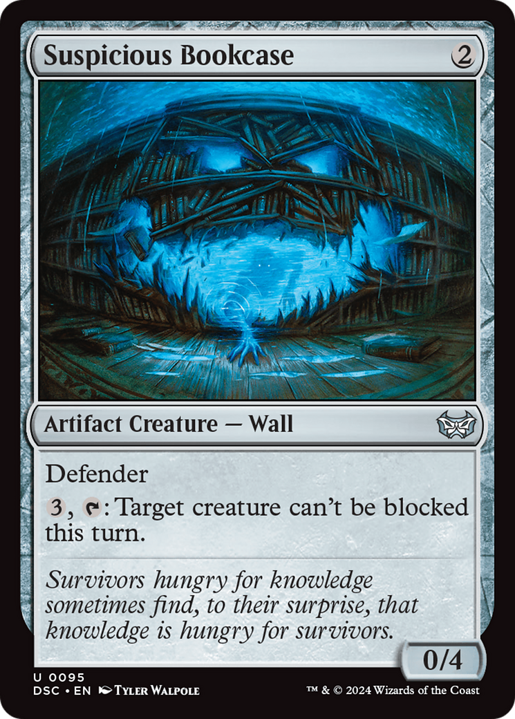Suspicious Bookcase (DSC-095) [Duskmourn: House of Horror Commander] MTG Single Wizards of the Coast