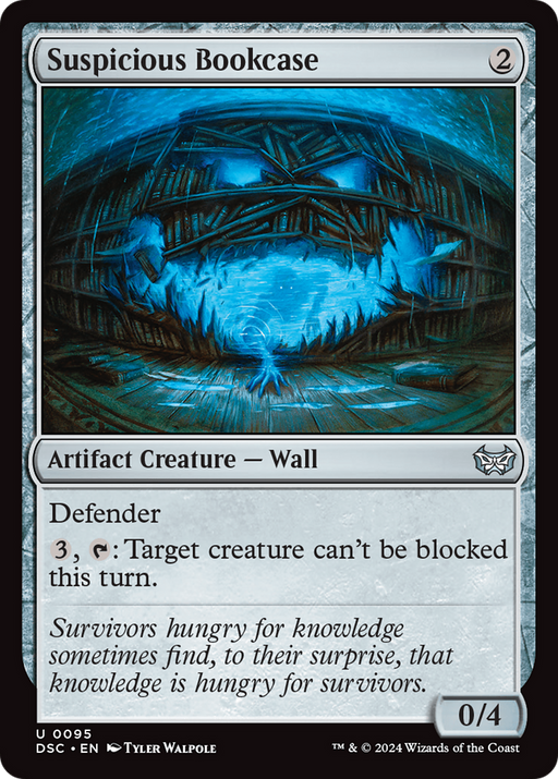 Suspicious Bookcase (DSC-095) [Duskmourn: House of Horror Commander] MTG Single Wizards of the Coast