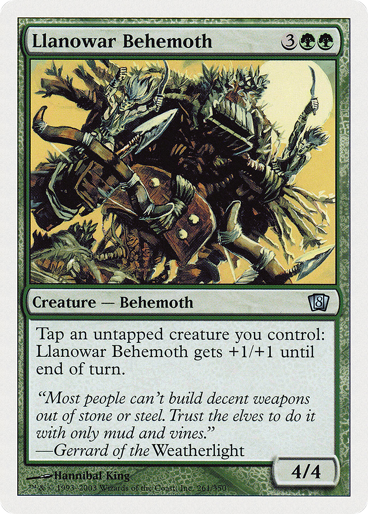 Llanowar Behemoth (8ED-261) [8th Edition] MTG Single Wizards of the Coast