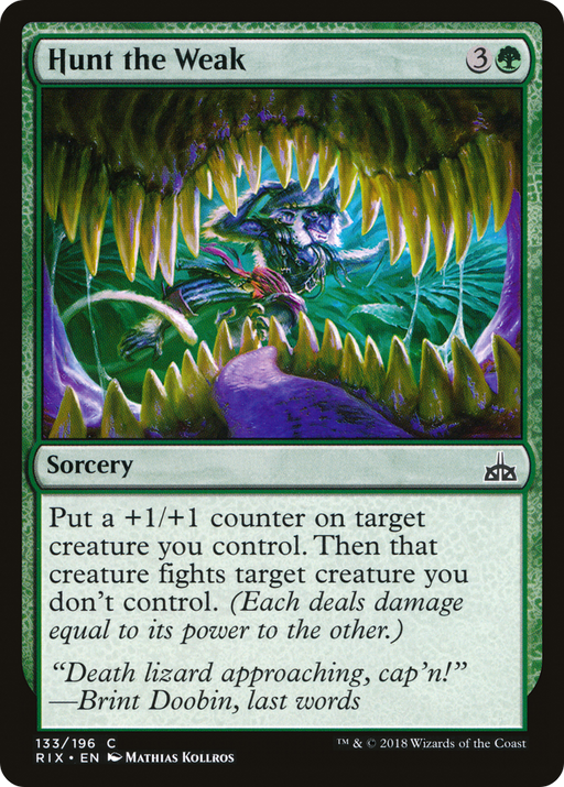 Hunt the Weak (RIX-133) [Rivals of Ixalan] MTG Single Wizards of the Coast
