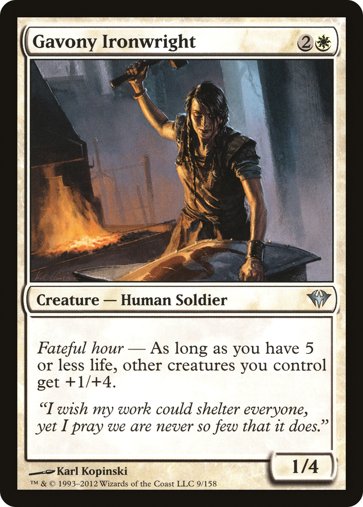 Gavony Ironwright (DKA-009) [Dark Ascension] Foil MTG Single Wizards of the Coast