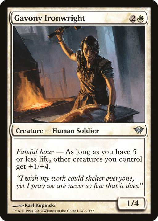 Gavony Ironwright (DKA-009) [Dark Ascension] MTG Single Wizards of the Coast