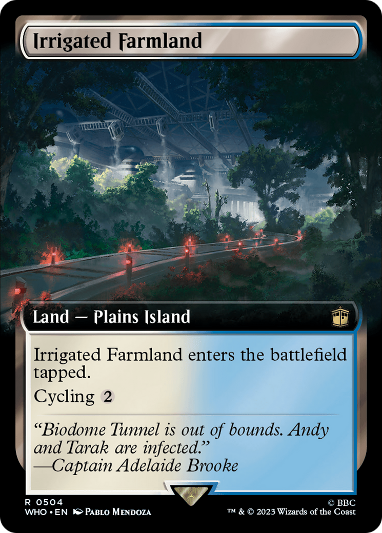 Irrigated Farmland (WHO-504) [Doctor Who] (Extended Art) MTG Single Wizards of the Coast