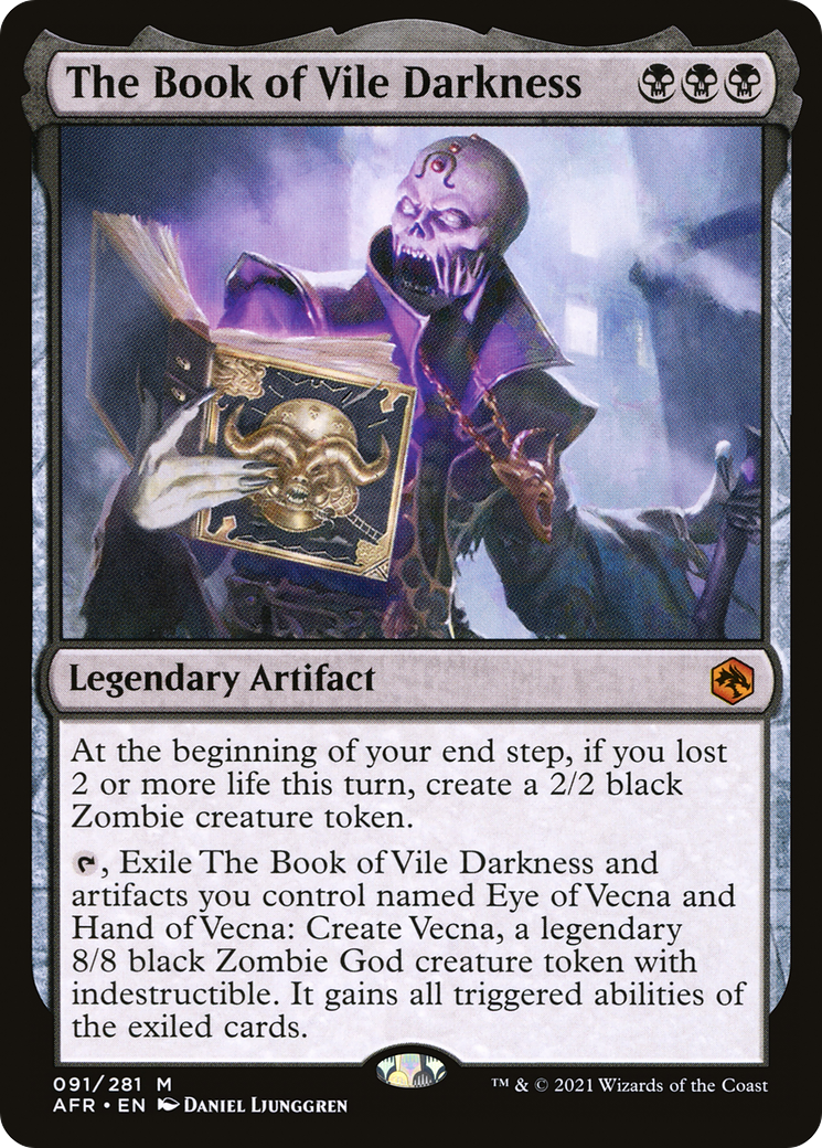 The Book of Vile Darkness (AFR-091) [Adventures in the Forgotten Realms] Foil MTG Single Wizards of the Coast