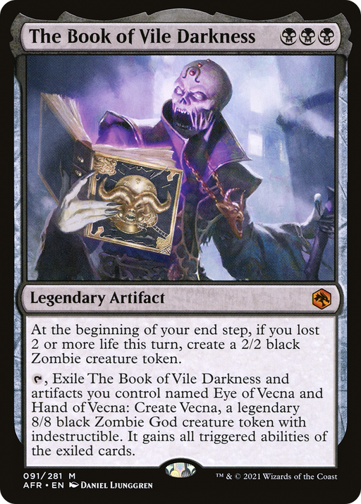 The Book of Vile Darkness (AFR-091) [Adventures in the Forgotten Realms] Foil MTG Single Wizards of the Coast