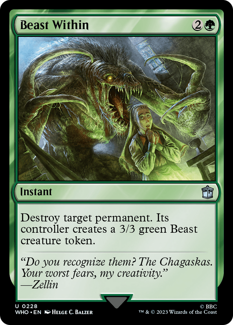 Beast Within (WHO-228) [Doctor Who] MTG Single Wizards of the Coast