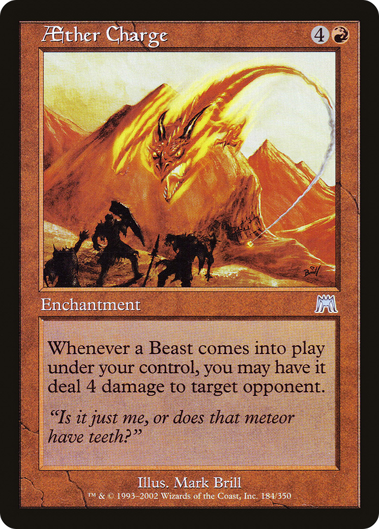 Aether Charge [Onslaught] MTG Single Magic: The Gathering   