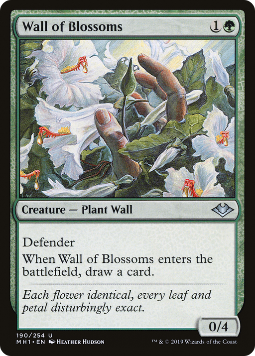 Wall of Blossoms (MH1-190) [Modern Horizons] Foil MTG Single Modern Horizons