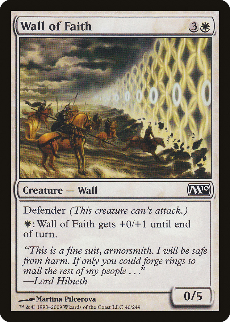 Wall of Faith (M10-040) [Magic 2010] MTG Single Wizards of the Coast