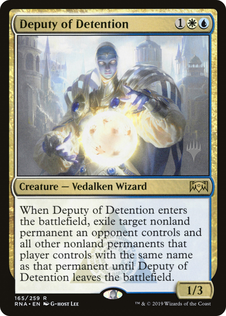 Deputy of Detention (PPELD-165) [Ravnica Allegiance Promos] MTG Single Wizards of the Coast