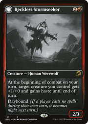 Reckless Stormseeker // Storm-Charged Slasher (DBL-157) [Innistrad: Double Feature] MTG Single Wizards of the Coast