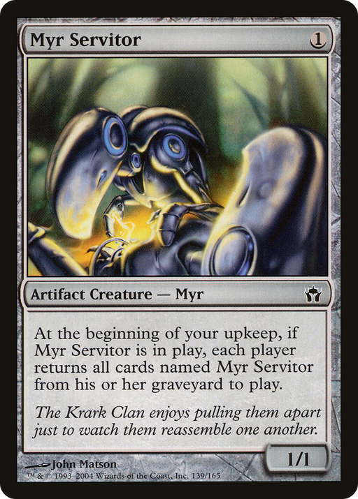 Myr Servitor (5DN-139) [Fifth Dawn] MTG Single Wizards of the Coast