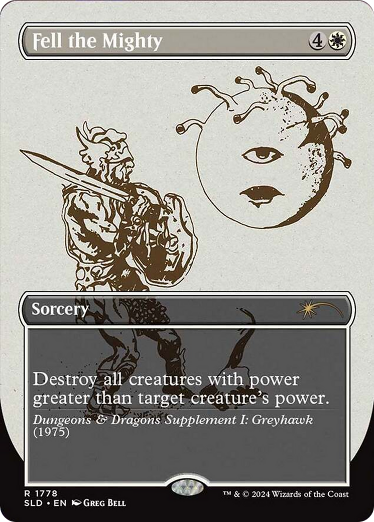 Fell the Mighty (SLD-1778) [Secret Lair] Drop (Borderless) MTG Single Wizards of the Coast