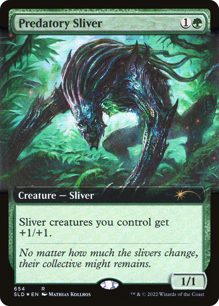 Predatory Sliver (SLD-654) [Secret Lair] Drop (Extended Art) Foil MTG Single Wizards of the Coast