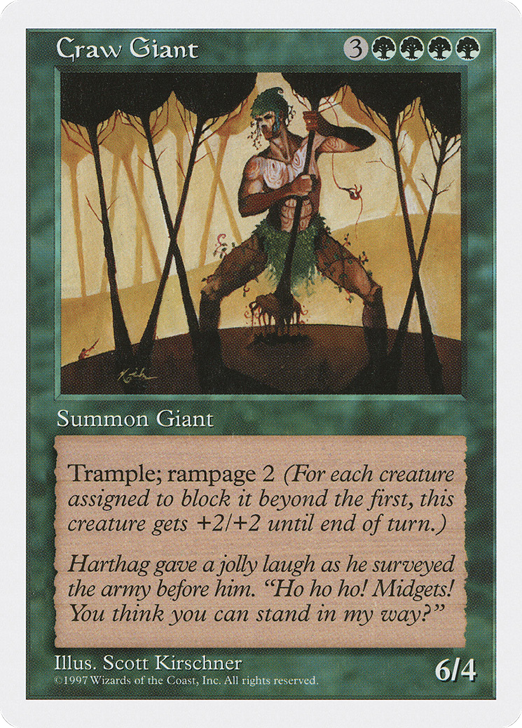 Craw Giant (5ED-285) [Fifth Edition] MTG Single Wizards of the Coast