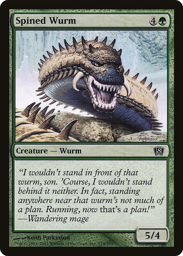 Spined Wurm (8ED-279) [8th Edition] MTG Single Wizards of the Coast