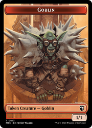 Tarmogoyf (Ripple Foil) // Goblin Double-Sided Token [Tokens] Modern Horizons 3 Commander Tokens MTG Single Magic: The Gathering