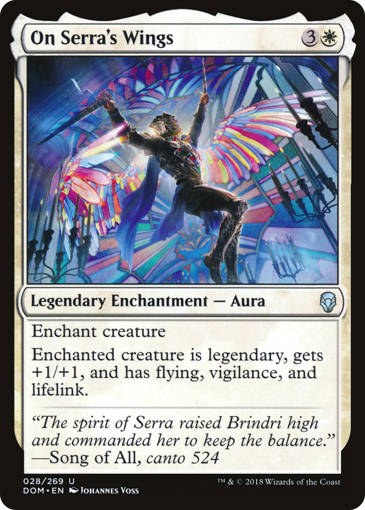 On Serra's Wings [Dominaria] MTG Single Magic: The Gathering