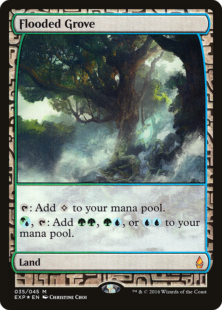 Flooded Grove [Zendikar Expeditions] MTG Single Magic: The Gathering   