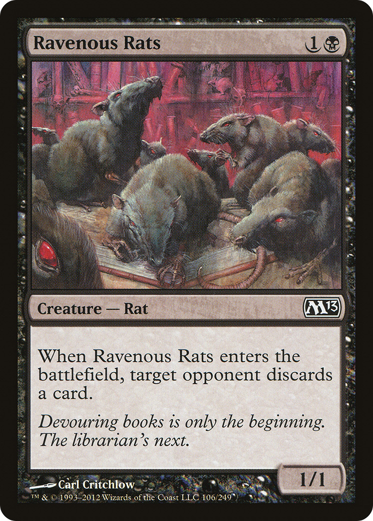 Ravenous Rats (M13-106) [Magic 2013] MTG Single Wizards of the Coast