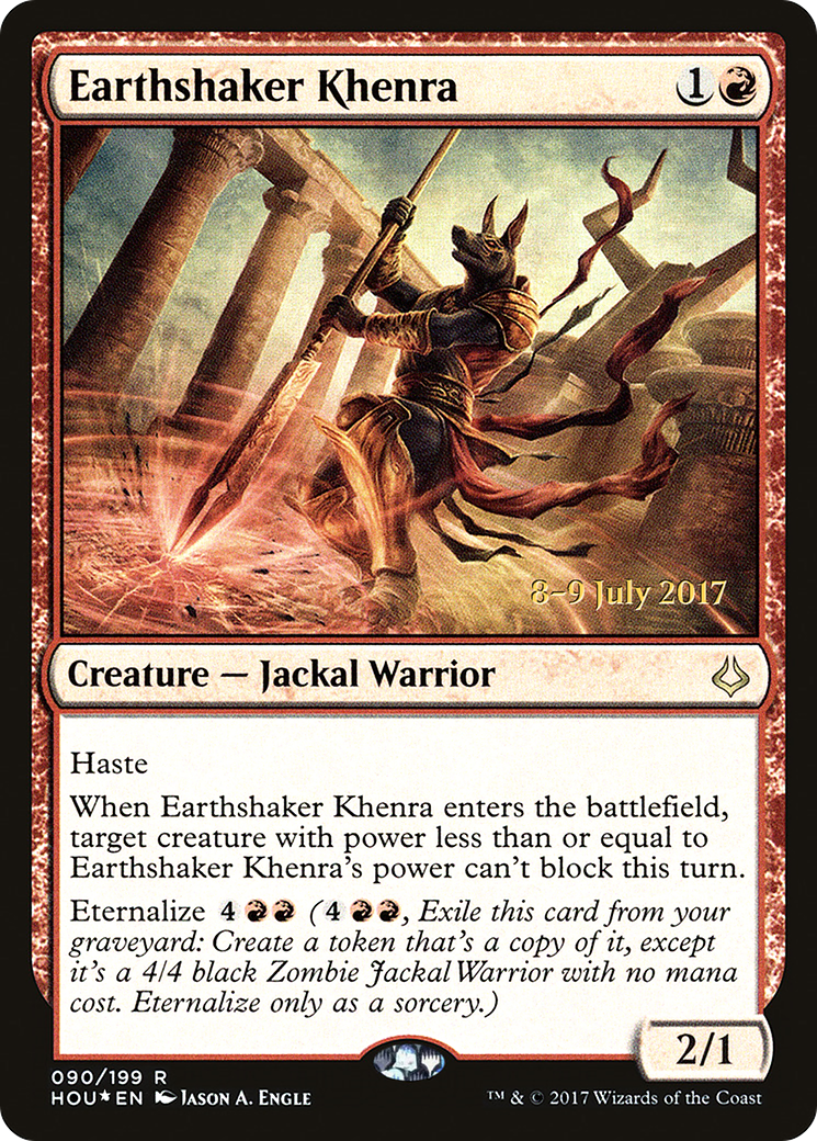 Earthshaker Khenra [Hour of Devastation Prerelease Promos] MTG Single Magic: The Gathering