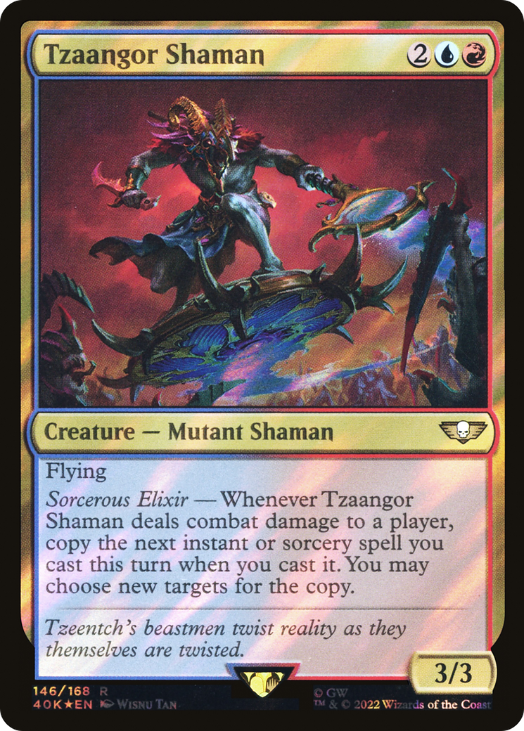 Tzaangor Shaman (40K-146★) [Warhammer 40,000 Commander] Foil MTG Single Wizards of the Coast