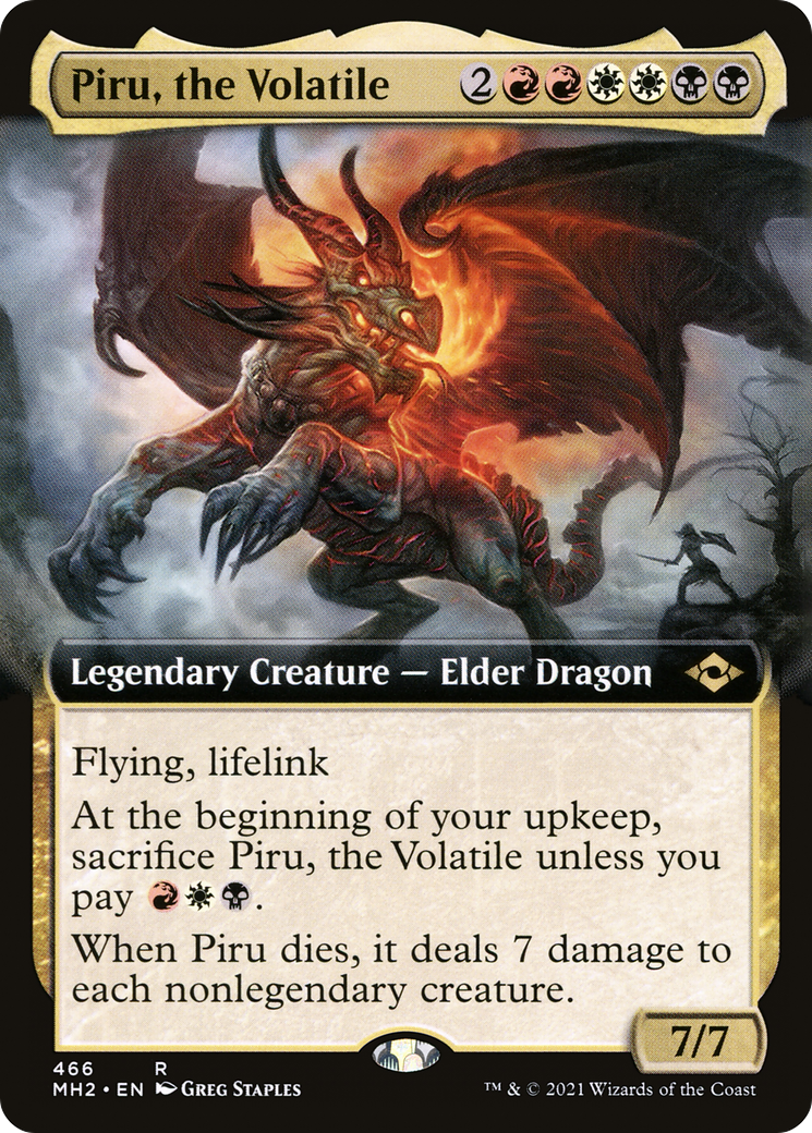 Piru, the Volatile (MH2-466) [Modern Horizons 2] (Extended Art) MTG Single Modern Horizons 2