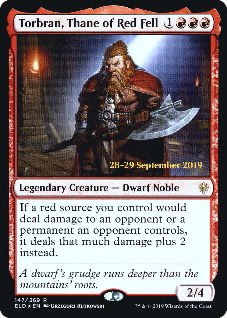 Torbran, Thane of Red Fell (PRE-147) [Throne of Eldraine Promos] Foil MTG Single Wizards of the Coast