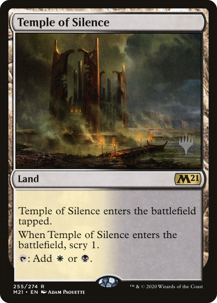 Temple of Silence (PPM21-255P) [Core Set 2021 Promos] Foil MTG Single Wizards of the Coast
