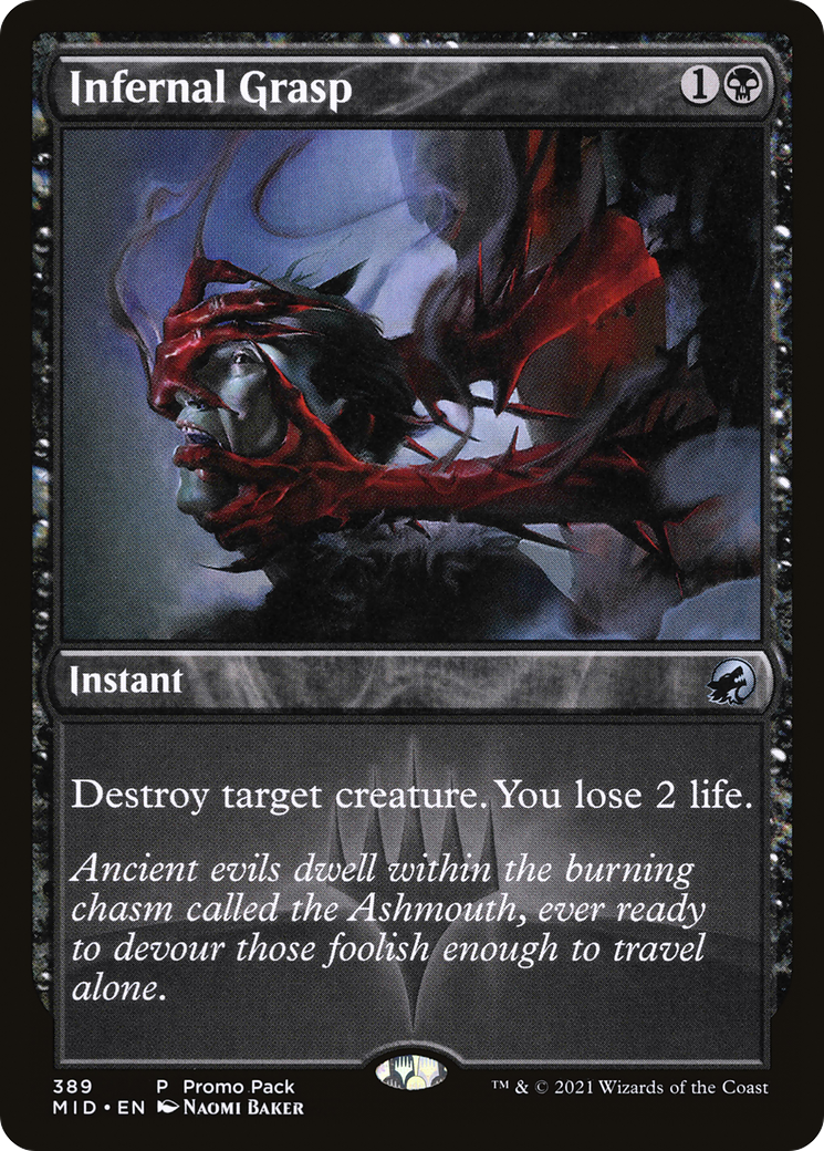 Infernal Grasp (PPMID-389) [Innistrad: Midnight Hunt] Foil MTG Single Wizards of the Coast