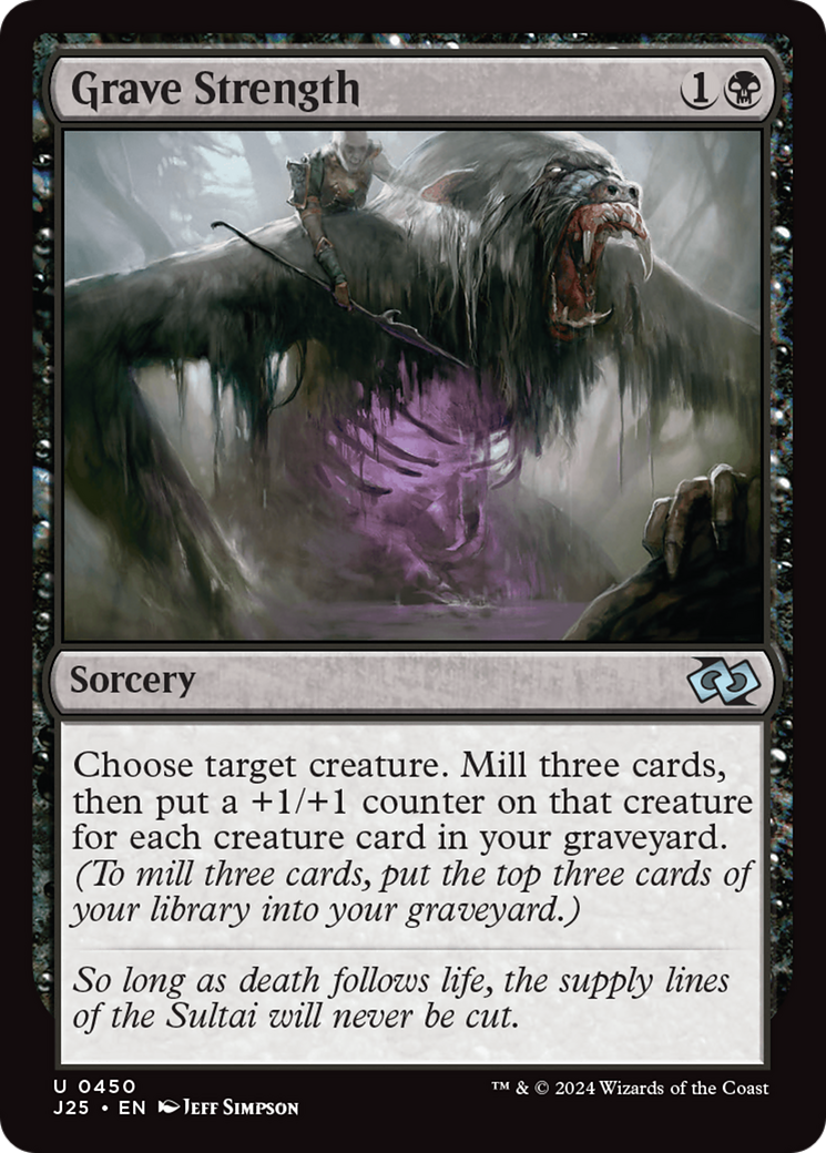 Grave Strength (J25-450) [Foundations Jumpstart] MTG Single Wizards of the Coast