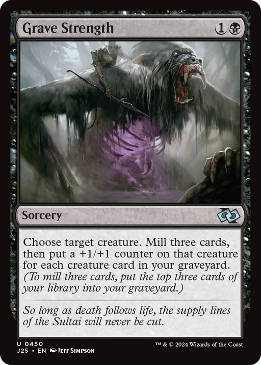 Grave Strength (J25-450) [Foundations Jumpstart] MTG Single Wizards of the Coast