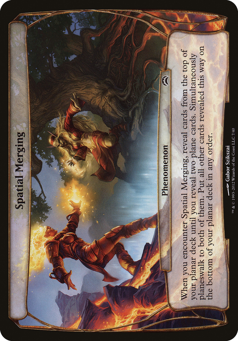 Spatial Merging (Planechase 2012) (OVER-007) [Oversized] Planechase 2012 Planes MTG Single Wizards of the Coast