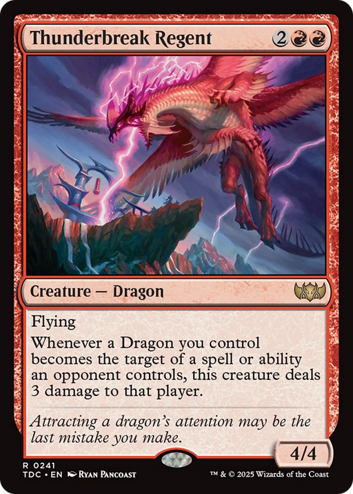 Thunderbreak Regent (TDC-241) [Commander: Tarkir: Dragonstorm] MTG Single Wizards of the Coast