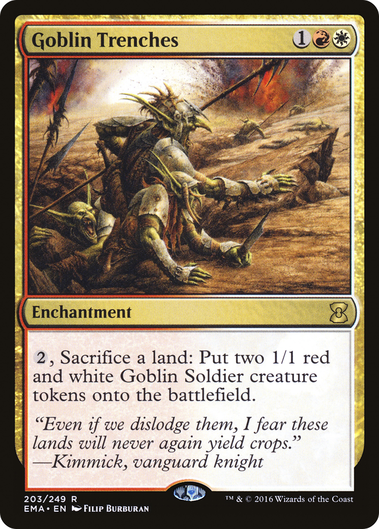 Goblin Trenches (EMA-203) [Eternal Masters] Foil MTG Single Wizards of the Coast