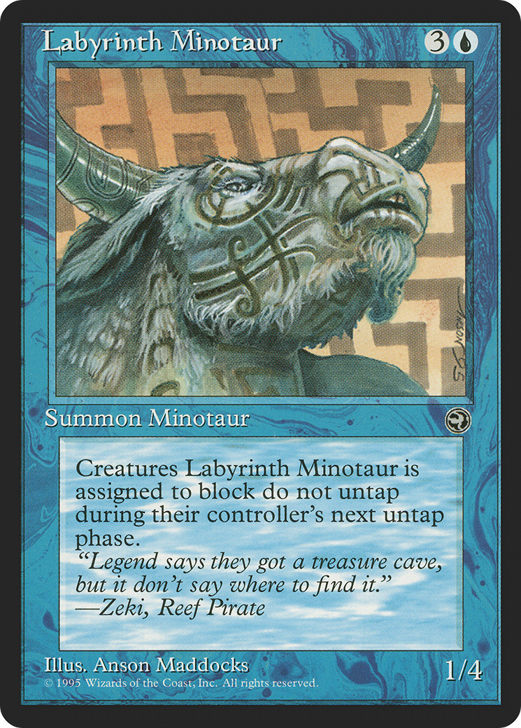 Labyrinth Minotaur (HML-30B) [Homelands] MTG Single Wizards of the Coast