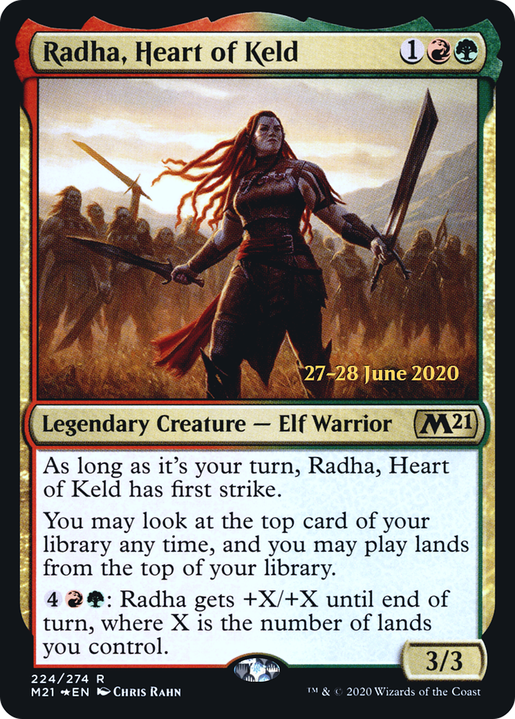 Radha, Heart of Keld (PRE-224) [Core Set 2021 Promos] Foil MTG Single Wizards of the Coast