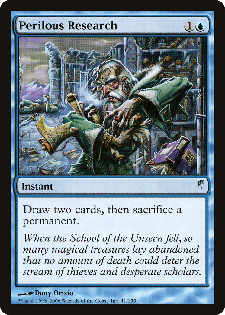 Perilous Research [Coldsnap] MTG Single Magic: The Gathering