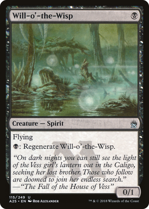 Will-o'-the-Wisp (A25-115) [Masters 25] MTG Single Wizards of the Coast