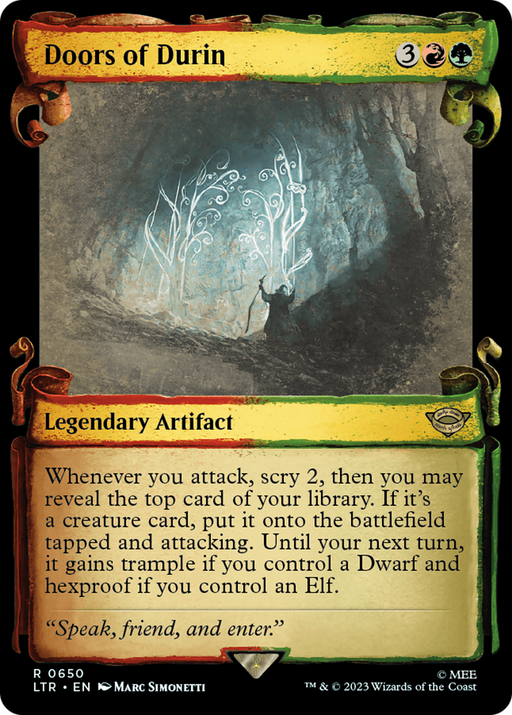 Doors of Durin (Showcase Scrolls) (LTR-650) [The Lord of the Rings: Tales of Middle-earth] (Showcase) MTG Single Wizards of the Coast