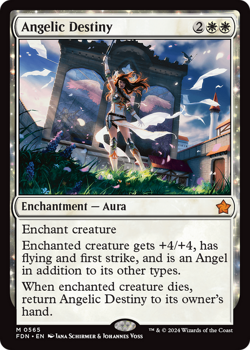 Angelic Destiny (FDN-565) [Foundations] MTG Single Wizards of the Coast