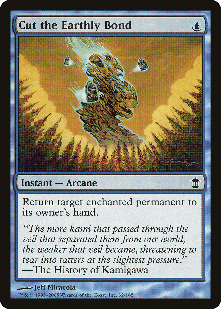 Cut the Earthly Bond (SOK-032) [Saviors of Kamigawa] MTG Single Wizards of the Coast