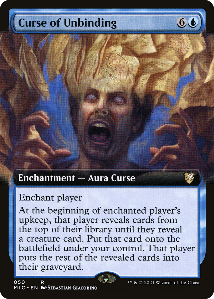 Curse of Unbinding (MIC-050) [Midnight Hunt Commander] (Extended Art) MTG Single Wizards of the Coast