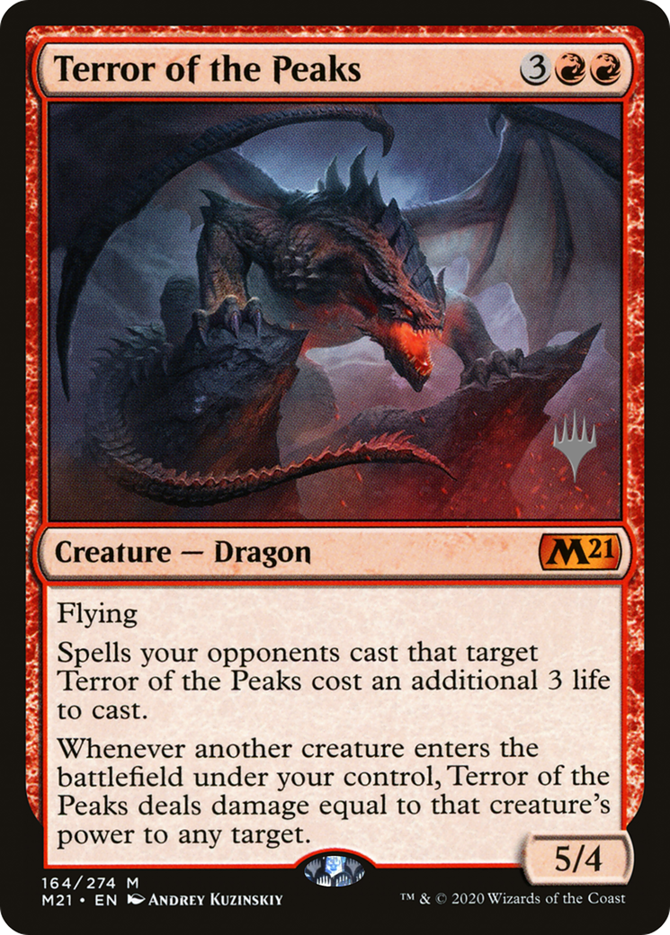 Terror of the Peaks (PPM21-164P) [Core Set 2021 Promos] MTG Single Wizards of the Coast