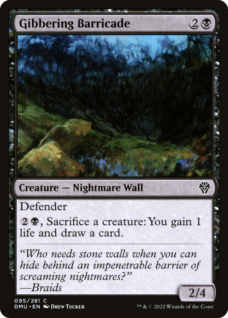 Gibbering Barricade (DMU-095) [Dominaria United] Foil MTG Single Wizards of the Coast