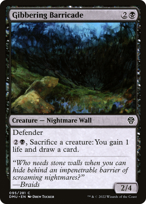Gibbering Barricade (DMU-095) [Dominaria United] Foil MTG Single Wizards of the Coast