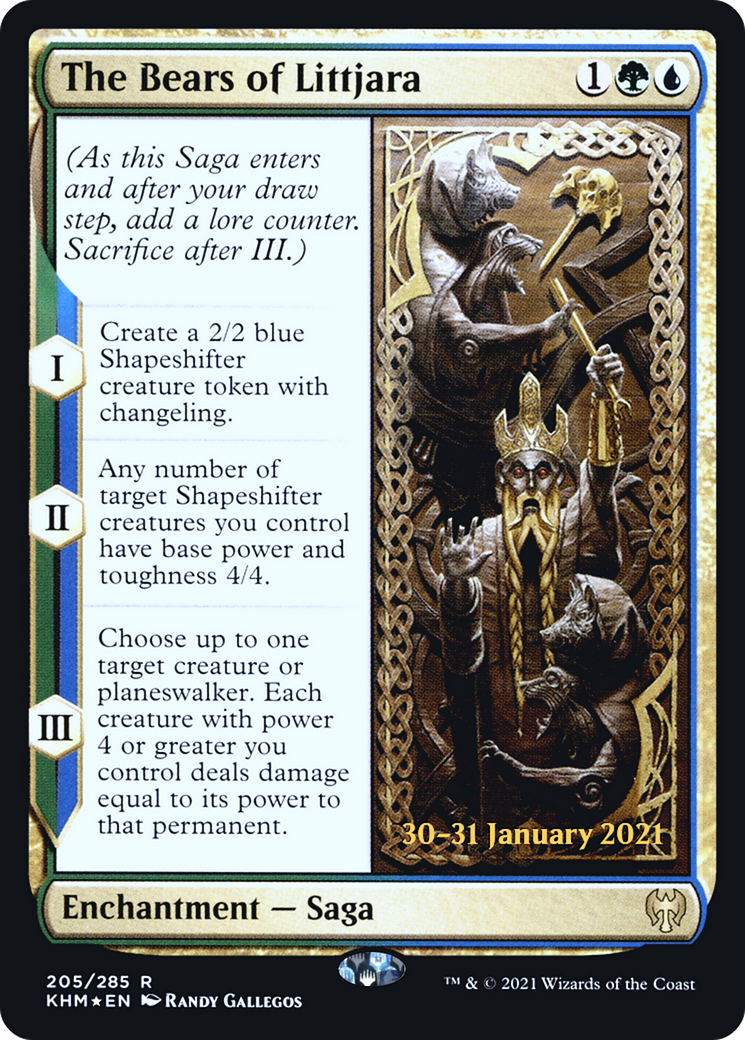 The Bears of Littjara (PRE-205) [Kaldheim Promos] Foil MTG Single Wizards of the Coast